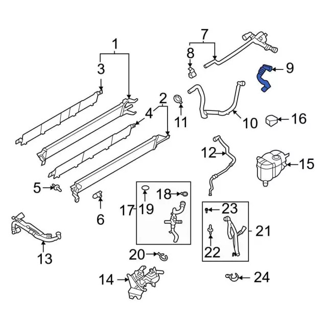 Genuine Ford Drive Motor Battery Pack Coolant Hose ML3Z-8D012-B