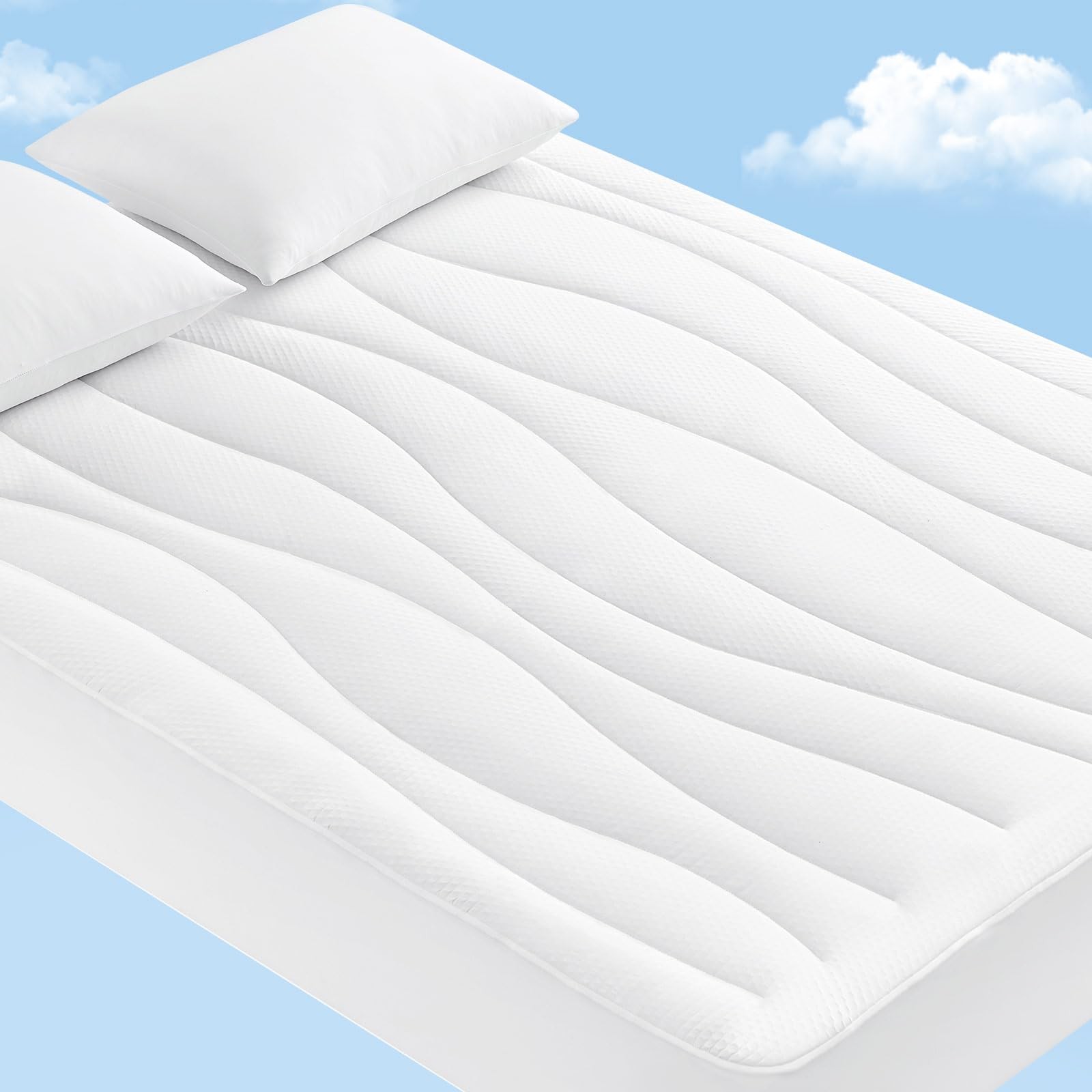 Elegear Cooling Mattress Pad Twin, Upgraded Arc-Chill® 3.0 + PCM White