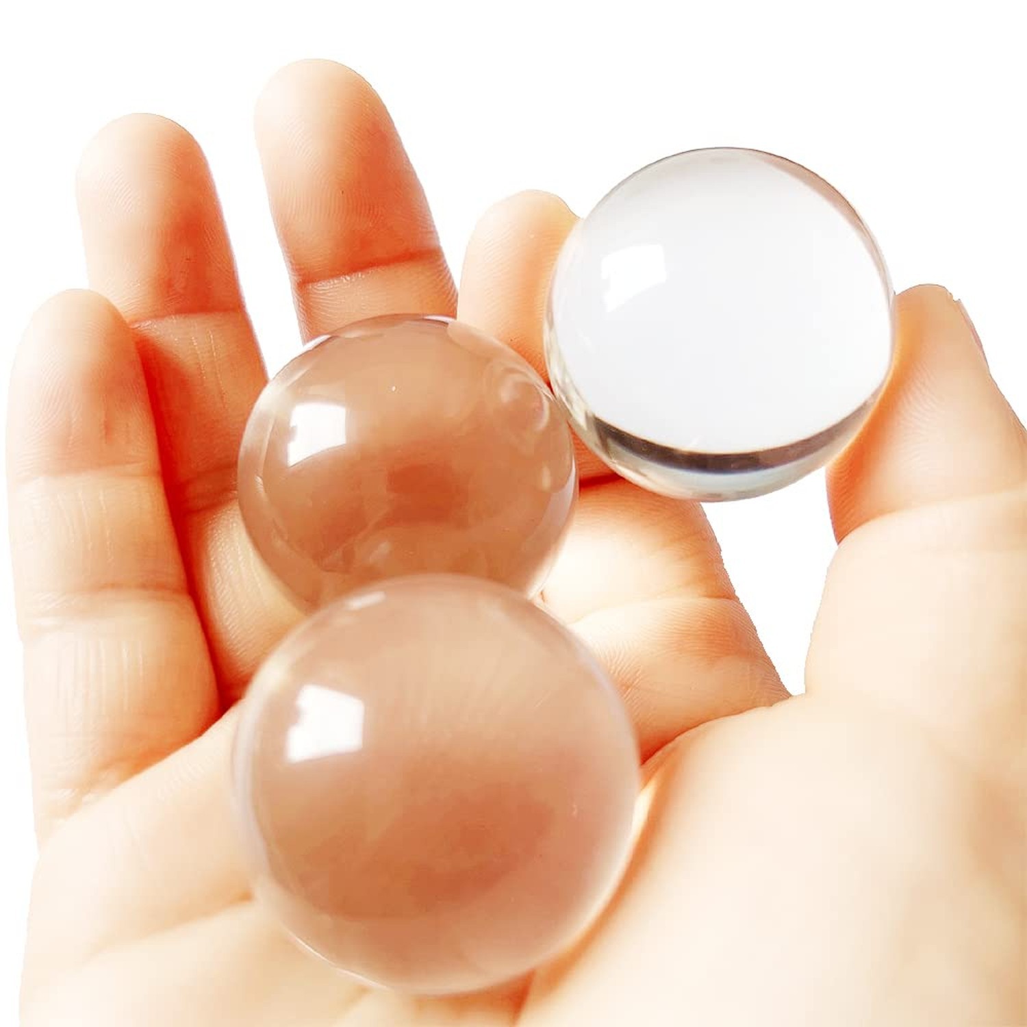 DSJUGGLING 3pcs of 1.5 Inches Clear Acrylic Contact Juggling Balls, 38mm Tran...