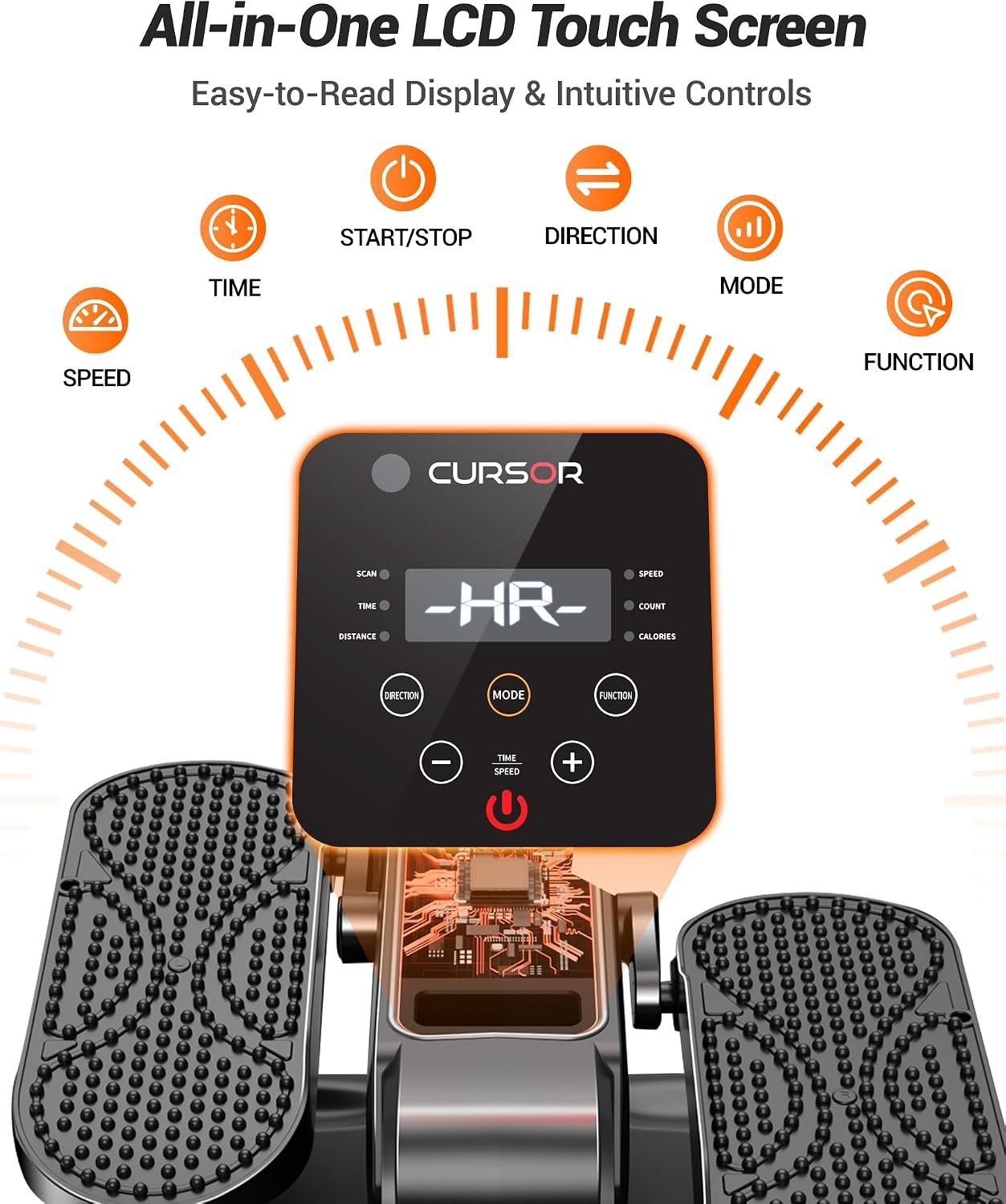 Compact Mini Elliptical Machine with Remote | 12 Adjustable Speeds for Home Use