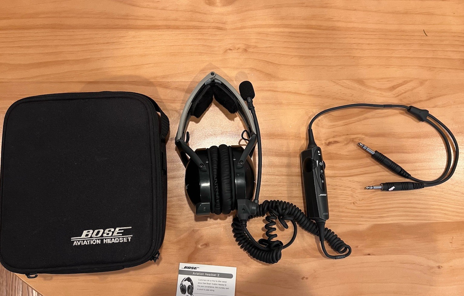 Bose A10 Aviation X A10 Dual GA Plugs Pilot Headset AHX-32-01 ANR See Pictures