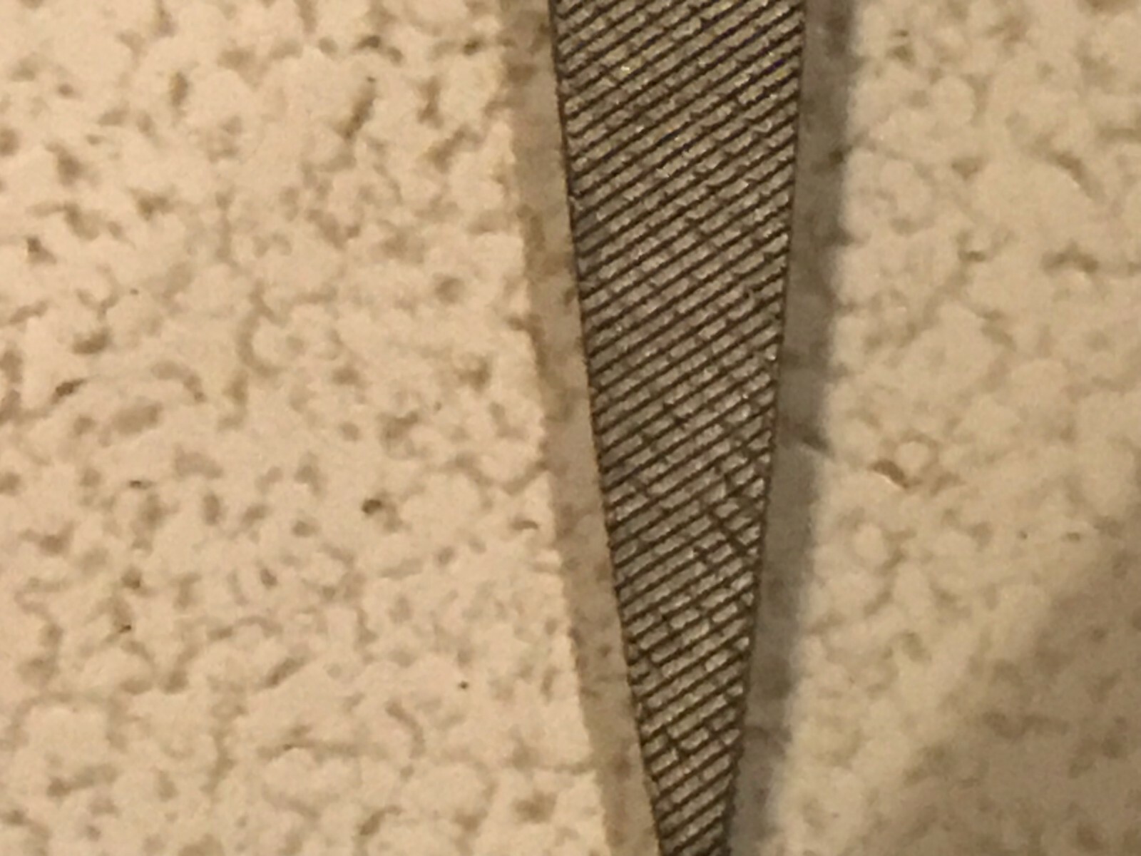 Nicholson, 4" Flat 4 cut (Sharp Point) Round Handle Needle File, New