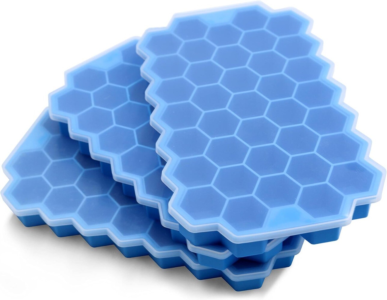 1-3pcs Ice Cube Trays for Freezer with Lid-37 Grid Silicone for Ice Cube Molds