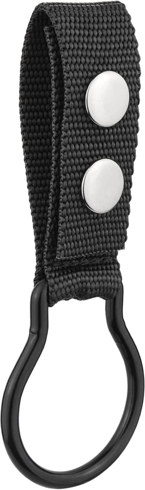 Portable D/C Cell Flashlight Ring Holder with Durable Clip for Duty Belts