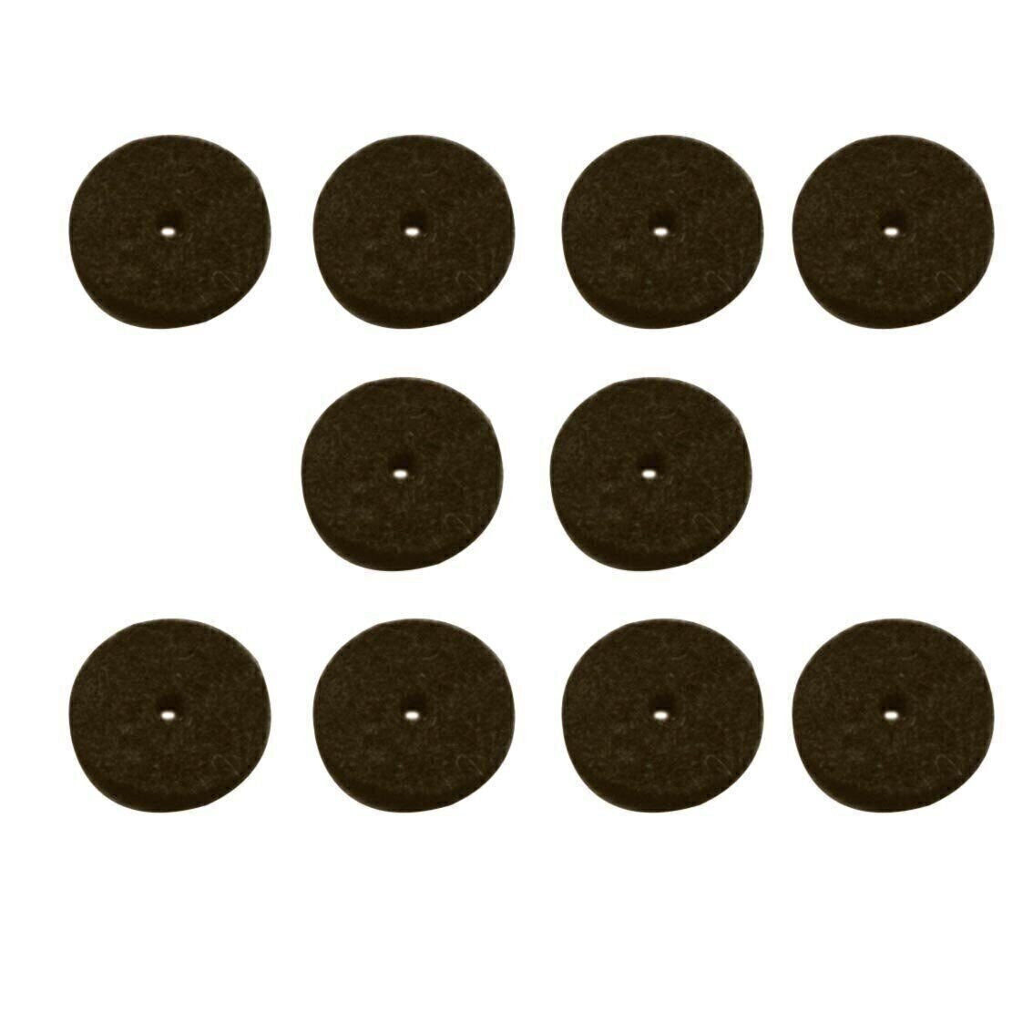 StewMac Strap Button Felt Washers, Black, Package of 10