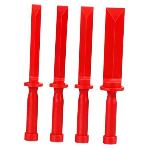 Set of 4 Plastic Chisel Scrapers - Auto Paint Remover Tool Kit