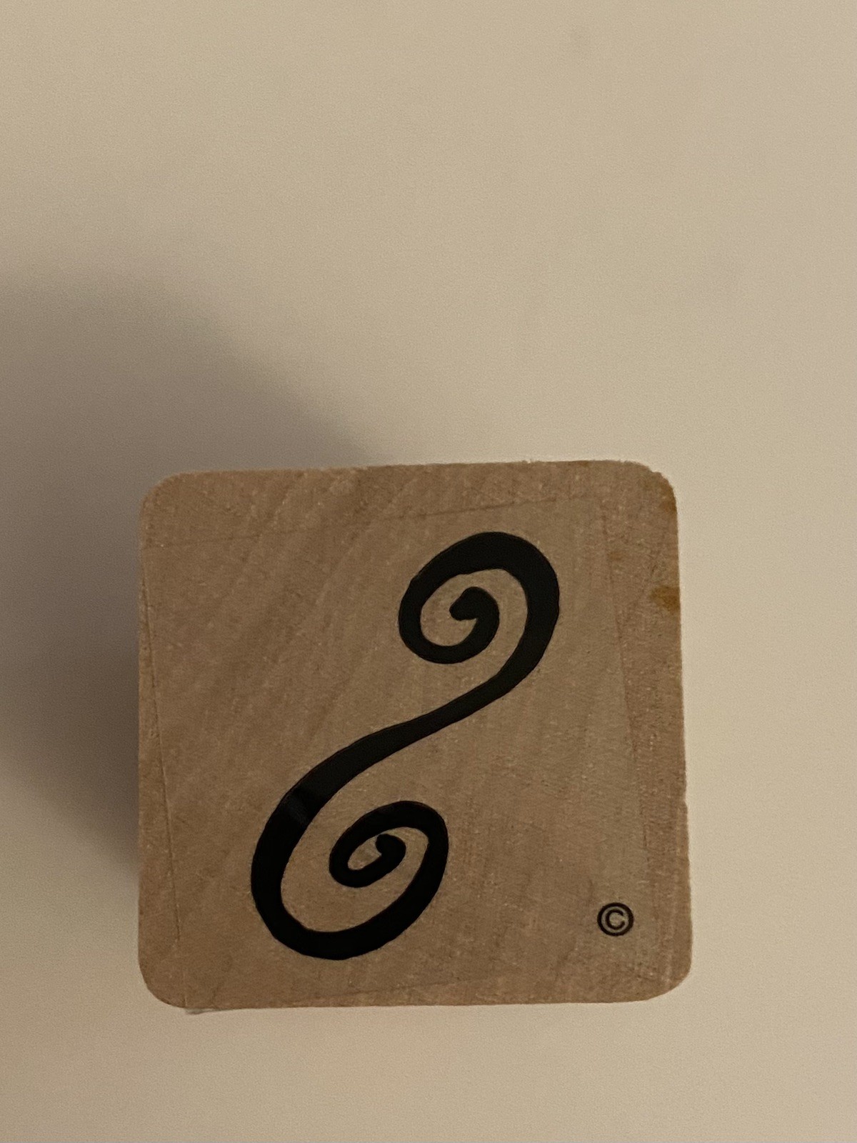 New DOTS Curly Swirl Wood Mounted Rubber Stamp RS25
