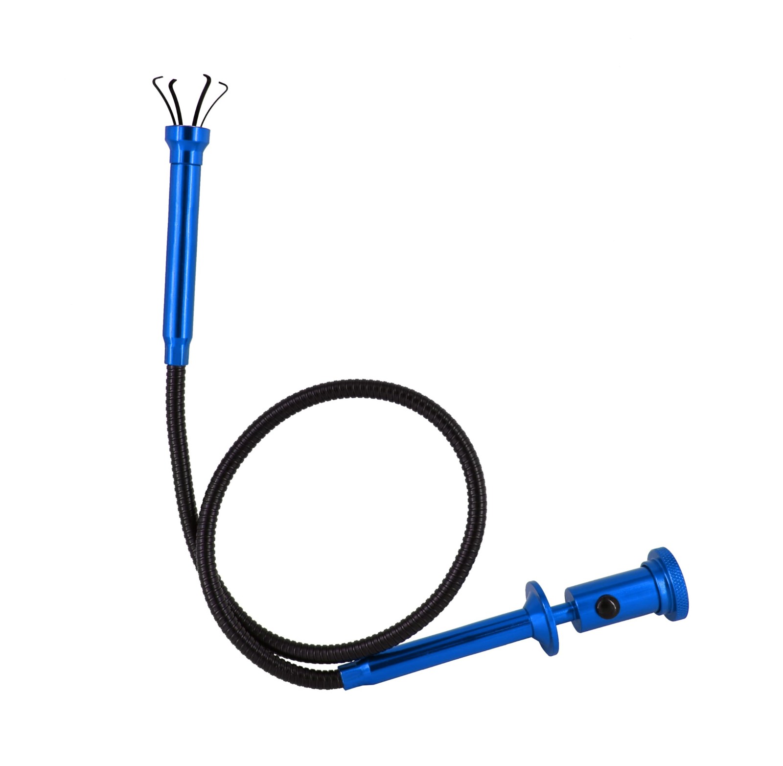 Flexible Claw Pickup Tool with Magnet telescoping led Blue