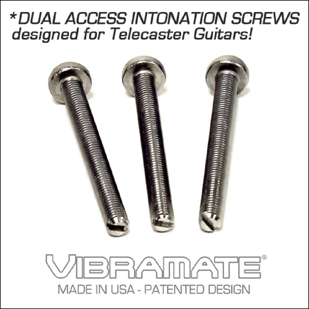 NEW - Vibramate Dual Access Intonation Screws (3), US Thread - #VB-TE-DAIS