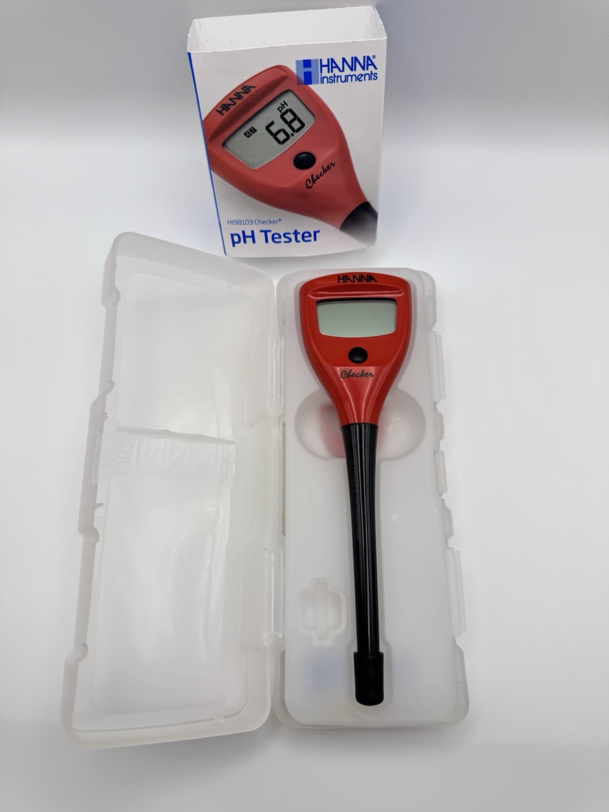 Hanna HI98103 Checker pH Meter Digital Tester w Case Tested Working