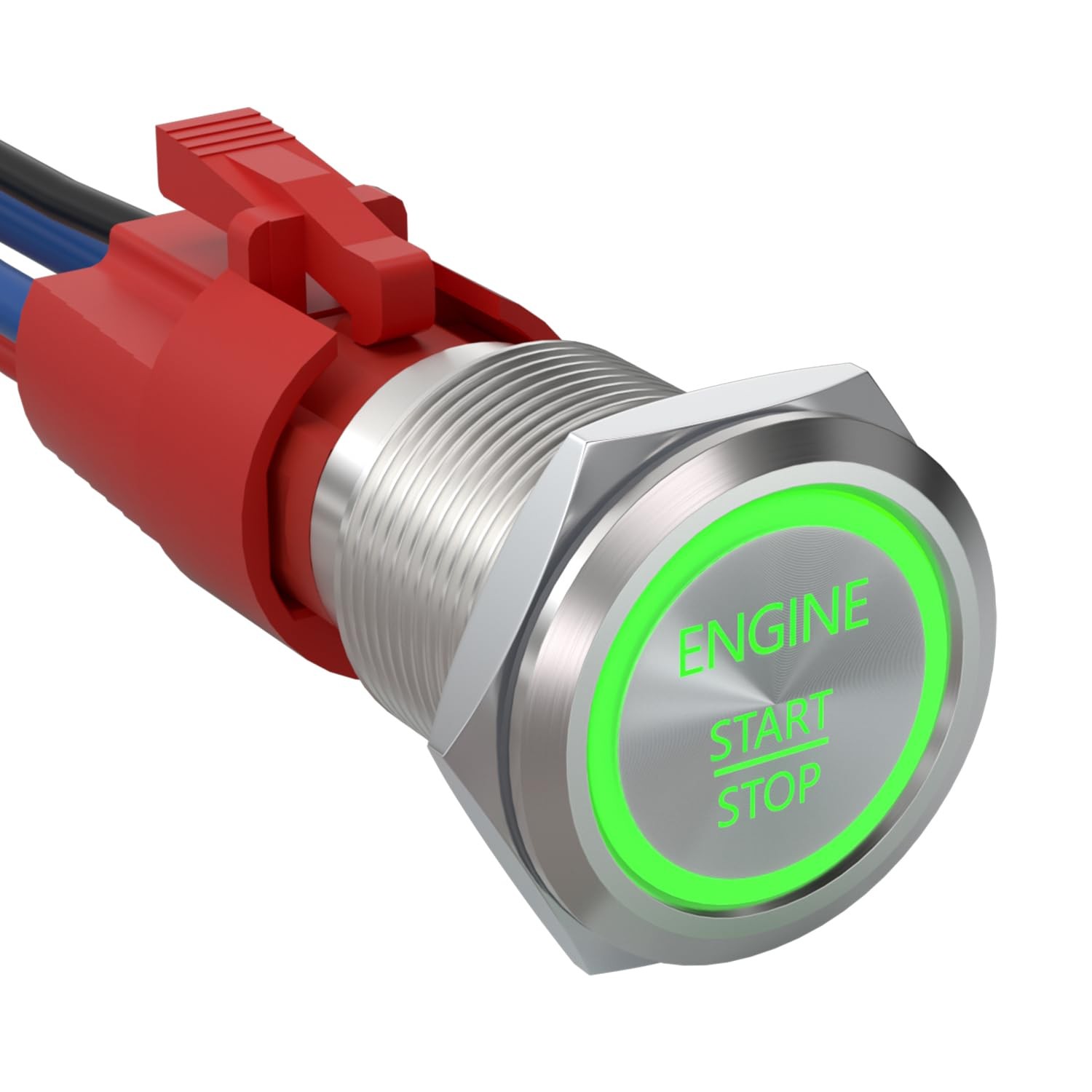 Push Start Ignition Switch, Off-(ON) Instant Engine Start Push Button Switch,...