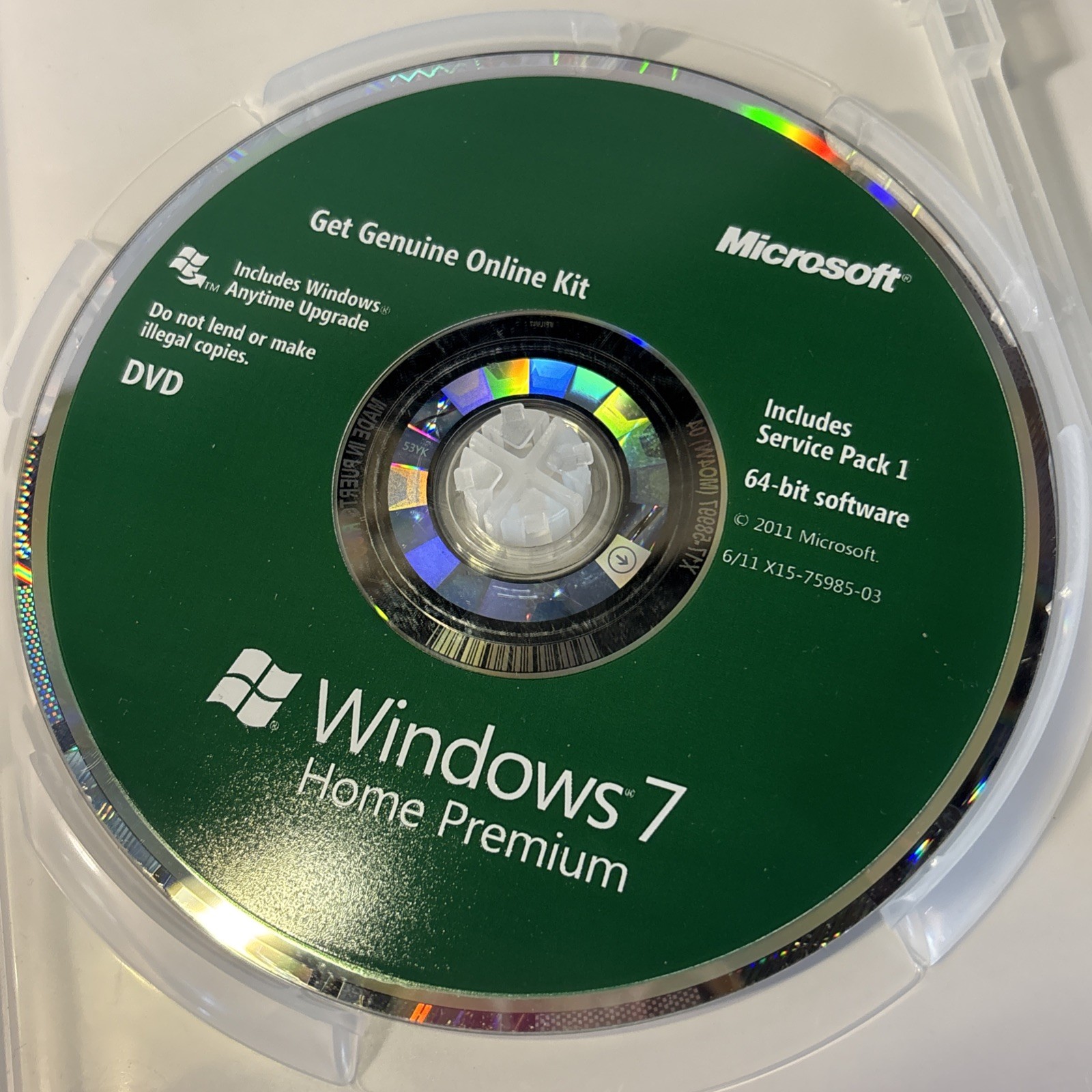 Microsoft Windows 7 Home Premium Upgrade 2 Discs 32 And 64 Bit Good Condition