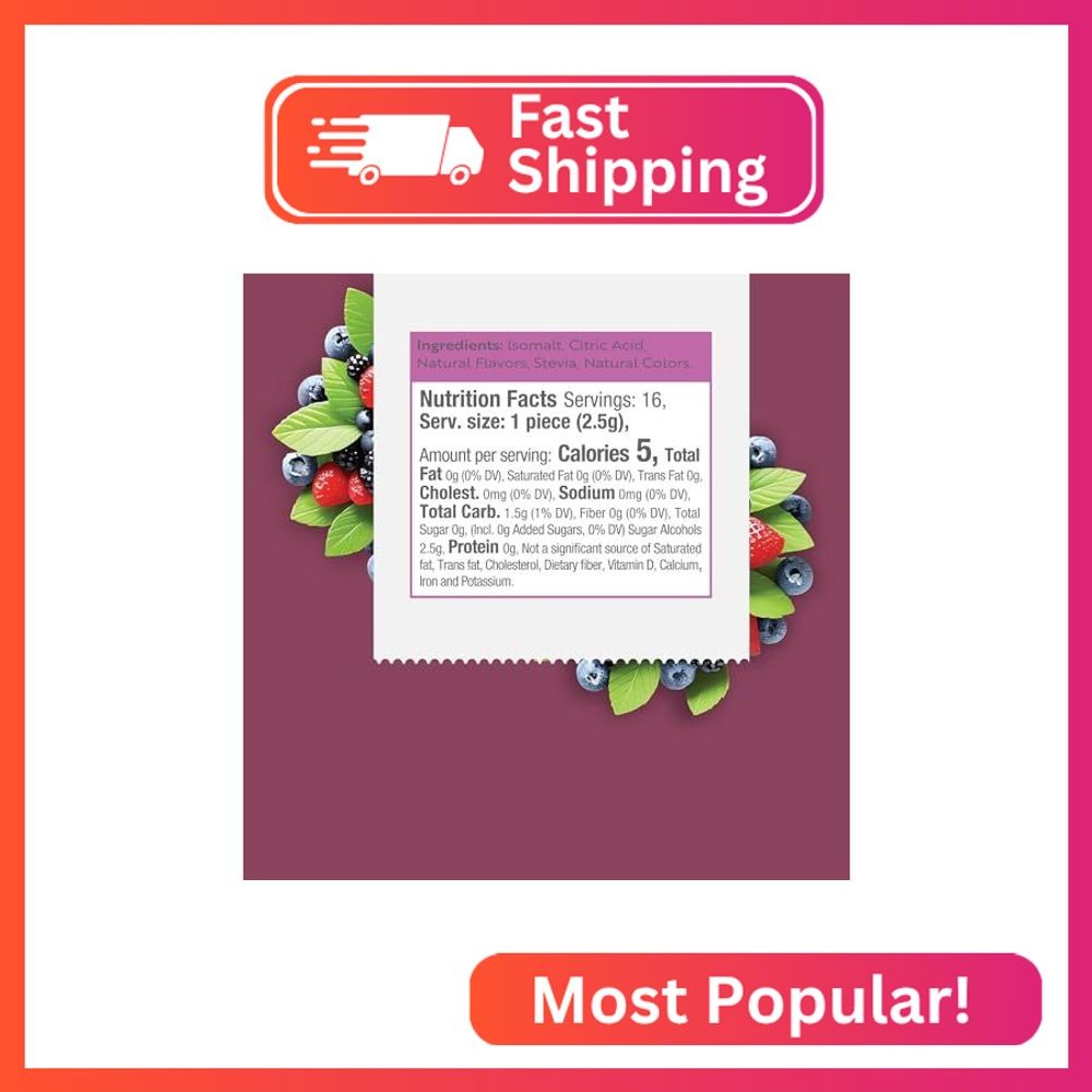Stevita Harmony Grown Hard Candy, Mixed Berry - 3 Pack - 1.4 oz Shake & Share Bo