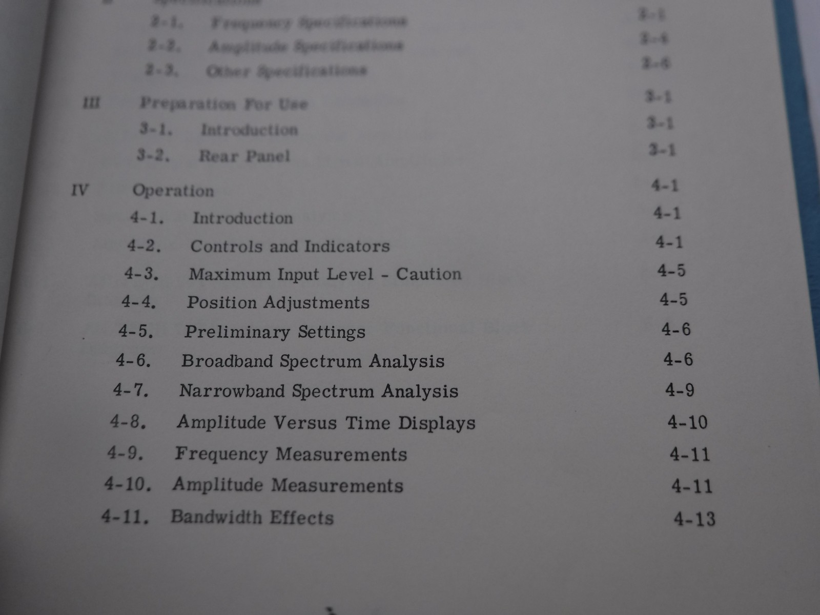 Ailtech 707 Spectrum Analyzer Operating Manual Rev A
