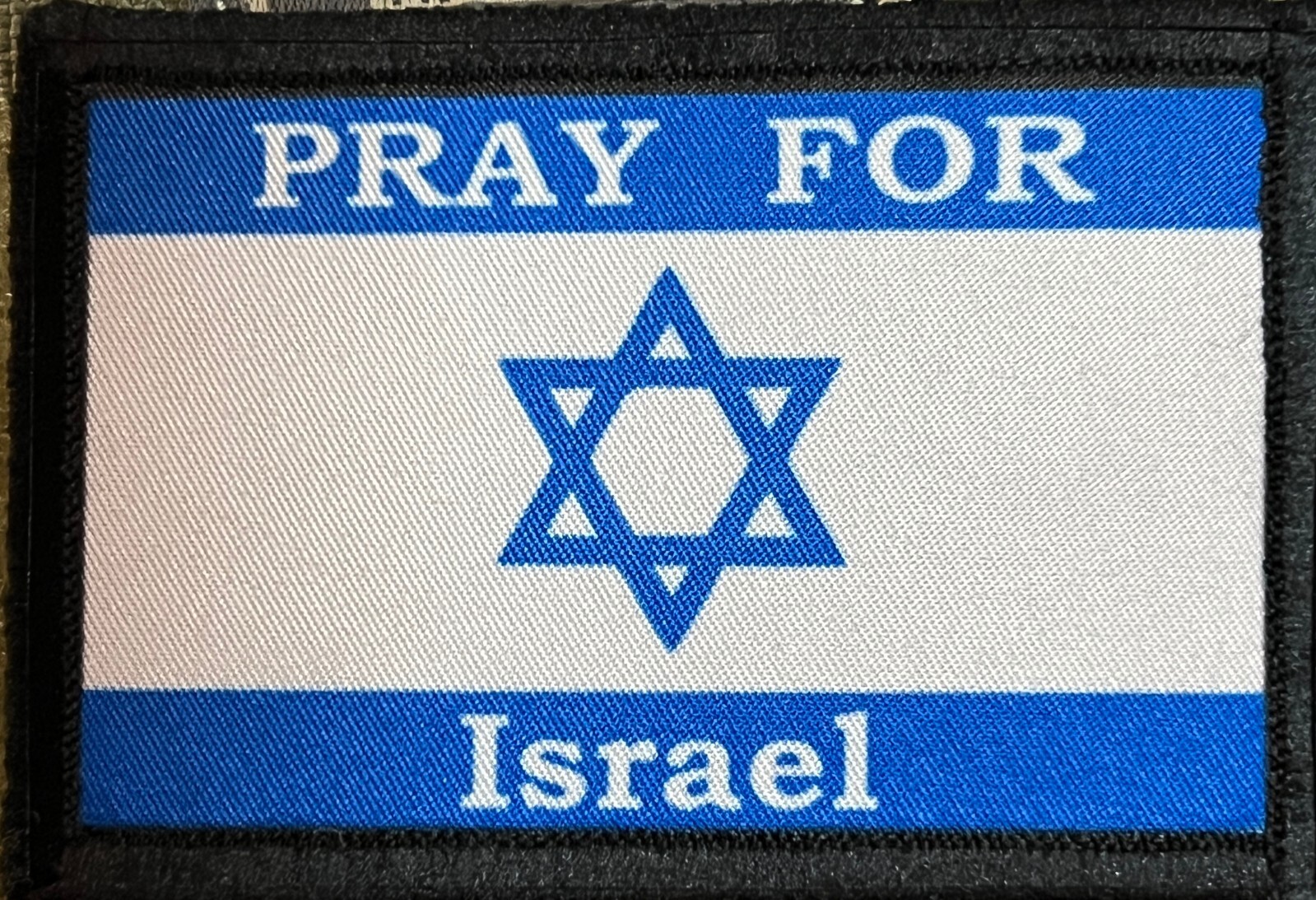 Pray for  Israel Flag Morale Patch Tactical Military Army Badge Hook
