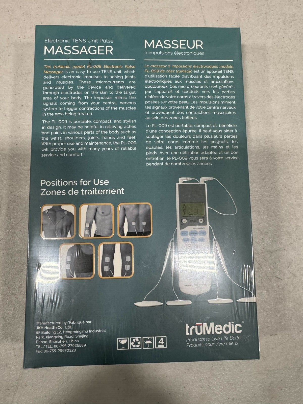 truMedic PL-009 TENS Unit Electronic Pulse Massager