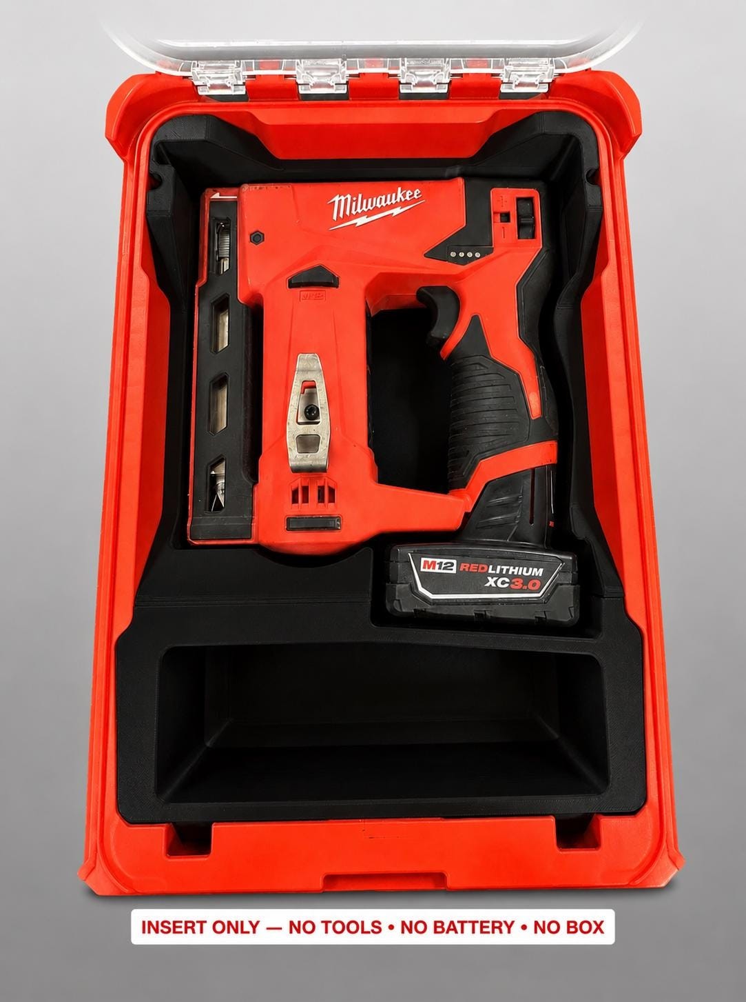 Milwaukee Packout Insert for M12 12V Cordless 3/8 in. Crown Stapler | 3D Printed