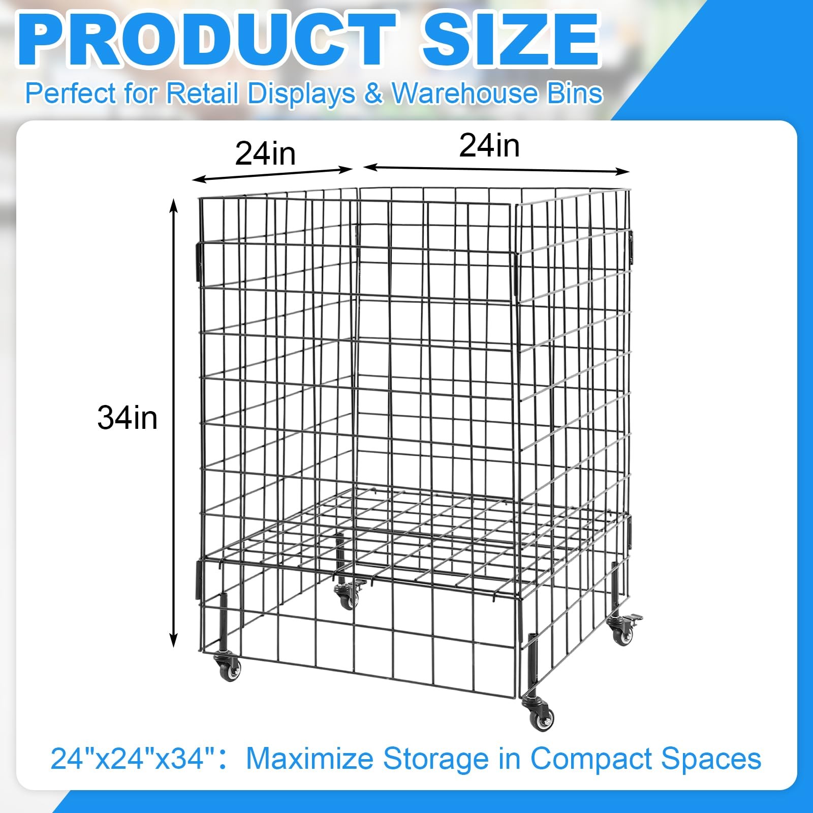 Heavy Duty Metal Rolling Dump Bin with Adjustable Internal Shelf and Locking ...
