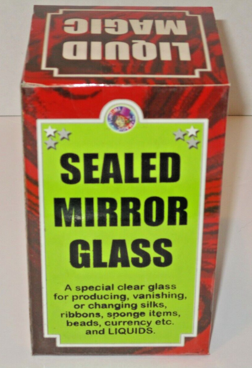 Sealed Mirror Glass Magic Trick - Production Prop Change Silks to Ribbons Liquid
