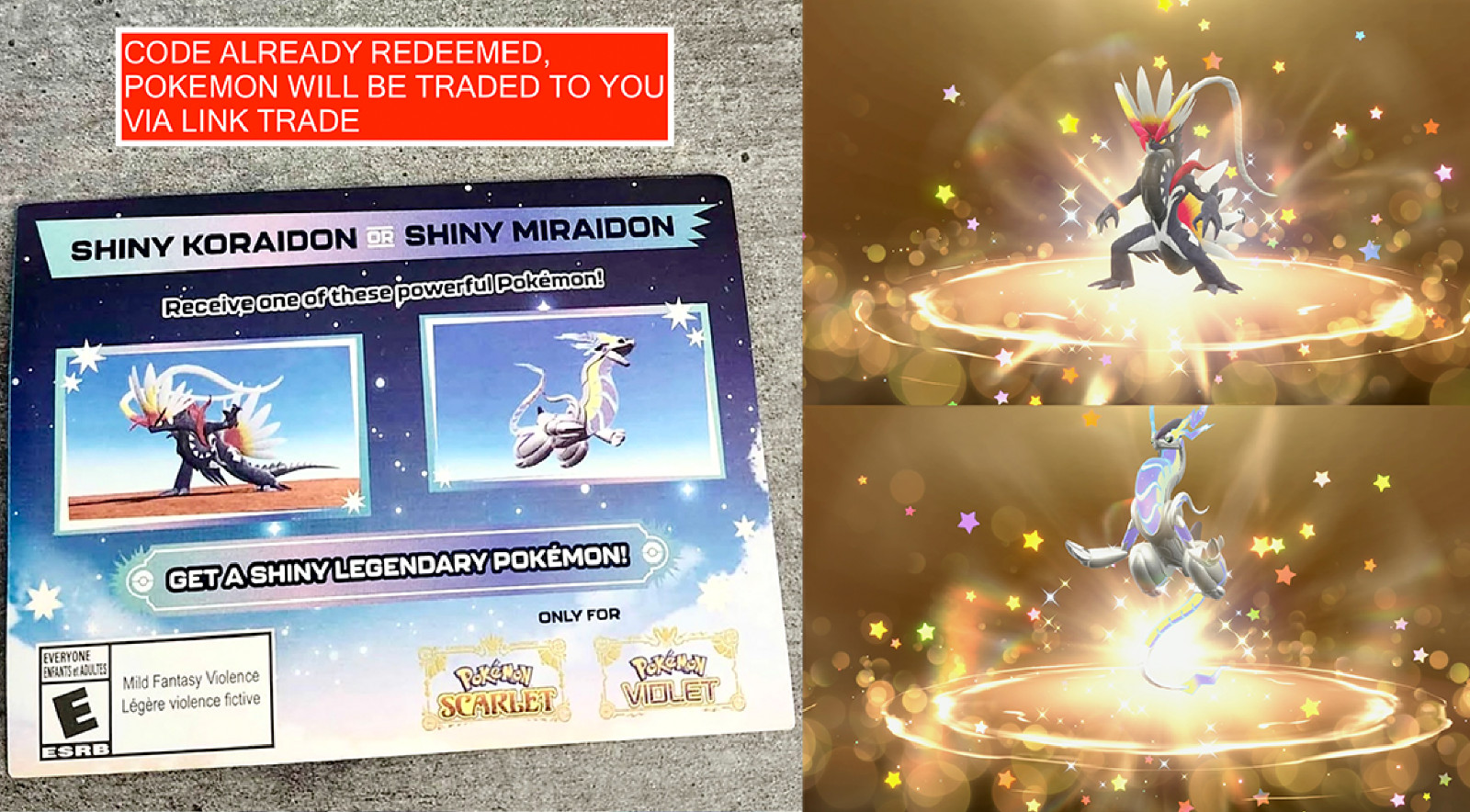 2025 SHINY MIRAIDON KORAIDON TRÂDE GameStøp Evėnt/NO CODE Pokemon Scarlet Violet