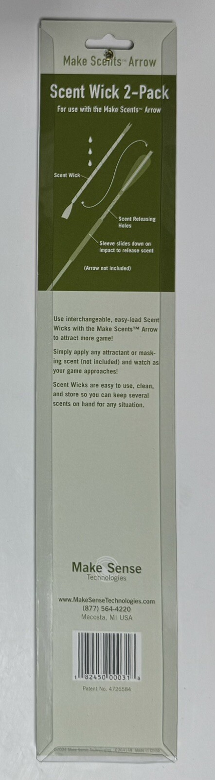 (2 Pack) MAKE SCENTS ARROW Scent Wick Replacements Wicks Only