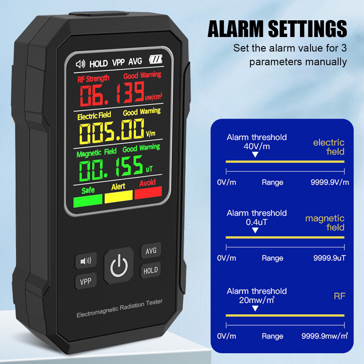 EMF Electromagnetic Field Tester Digital Sensor Reader Meter Radiation Detector
