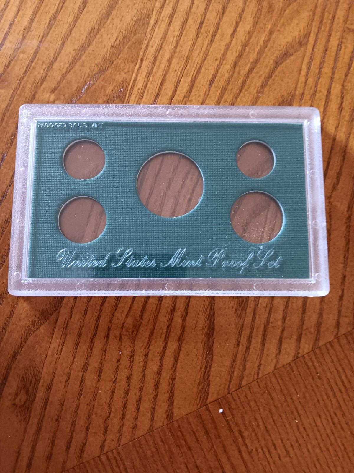 US Mint 5 hole plastic proof set lense.No coins,box or coa.Green ,black ,purple