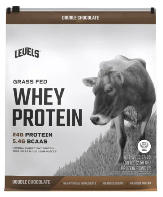 Levels Grass Fed Whey Protein, Double Chocolate, 5.64 lbs