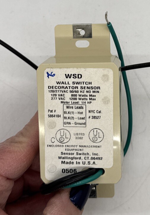 LOT OF 5 New SENSOR SWITCH WSD I PASSIVE INFRARED WALL SWITCH DECORATOR SENSOR
