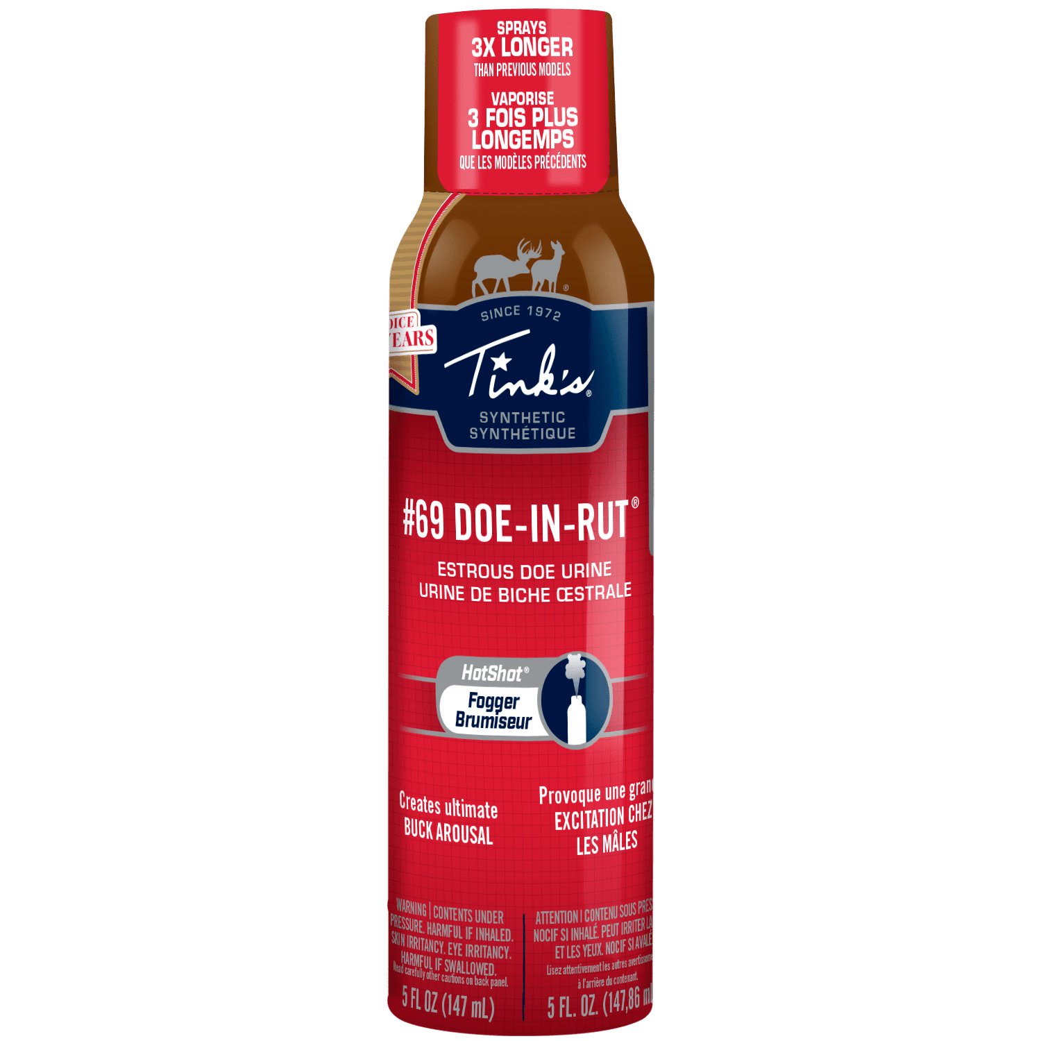 Tink's #69 Doe-In-Rut Estrous Doe Urine Synthetic Hot Shot Fogger 5 oz.