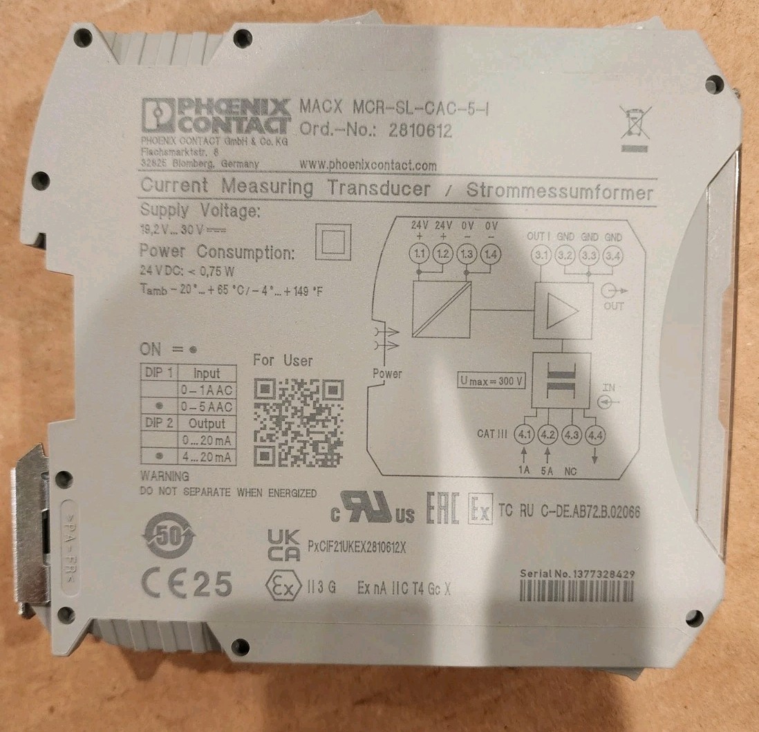 1pcs Phoenix Contact MACX MCR-SL-CAC- 5-I 2810612 Current transmitter
