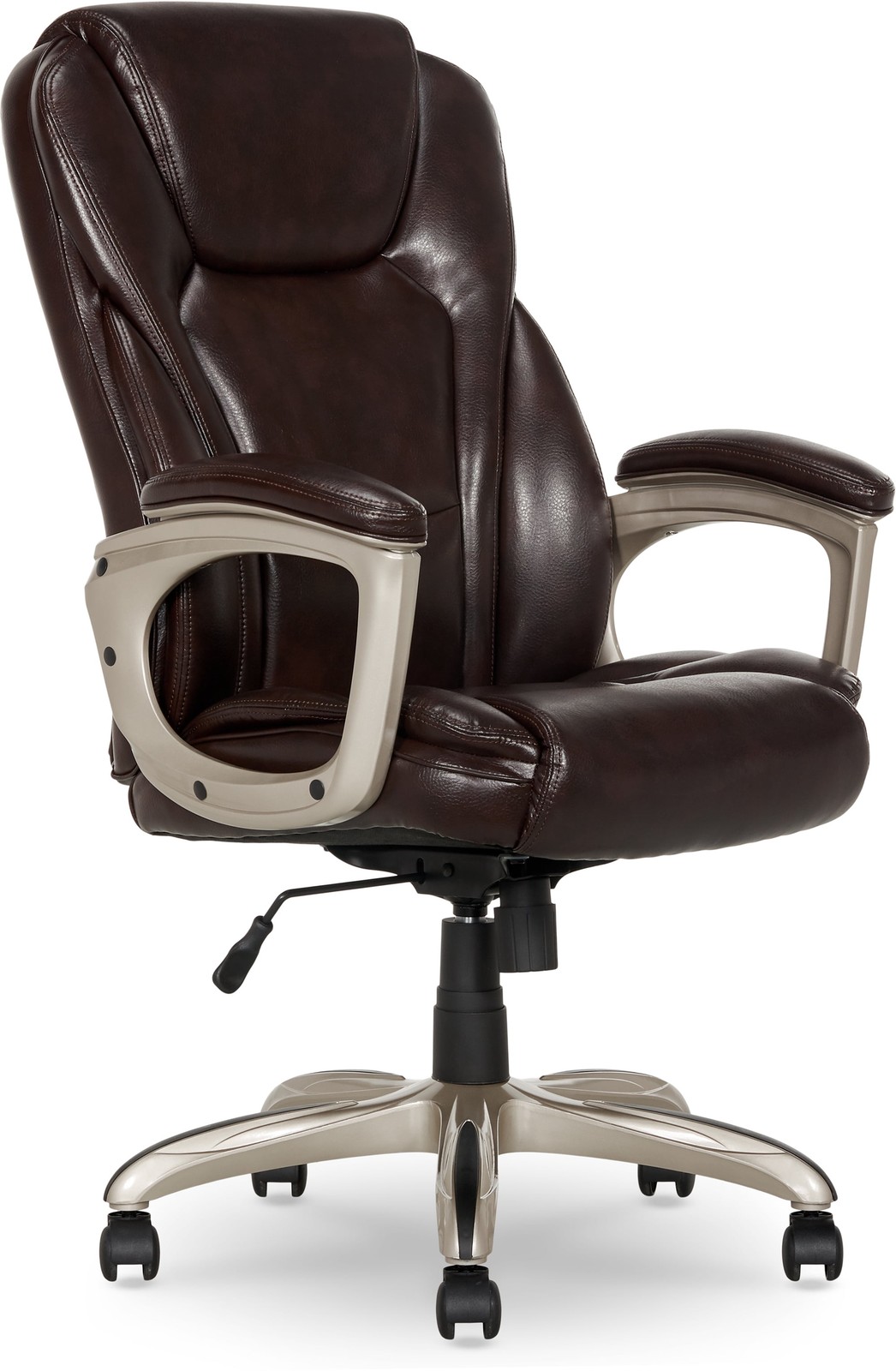Serta Heavy-Duty Leather Office Chair with Memory Foam, 350 lb Capacity