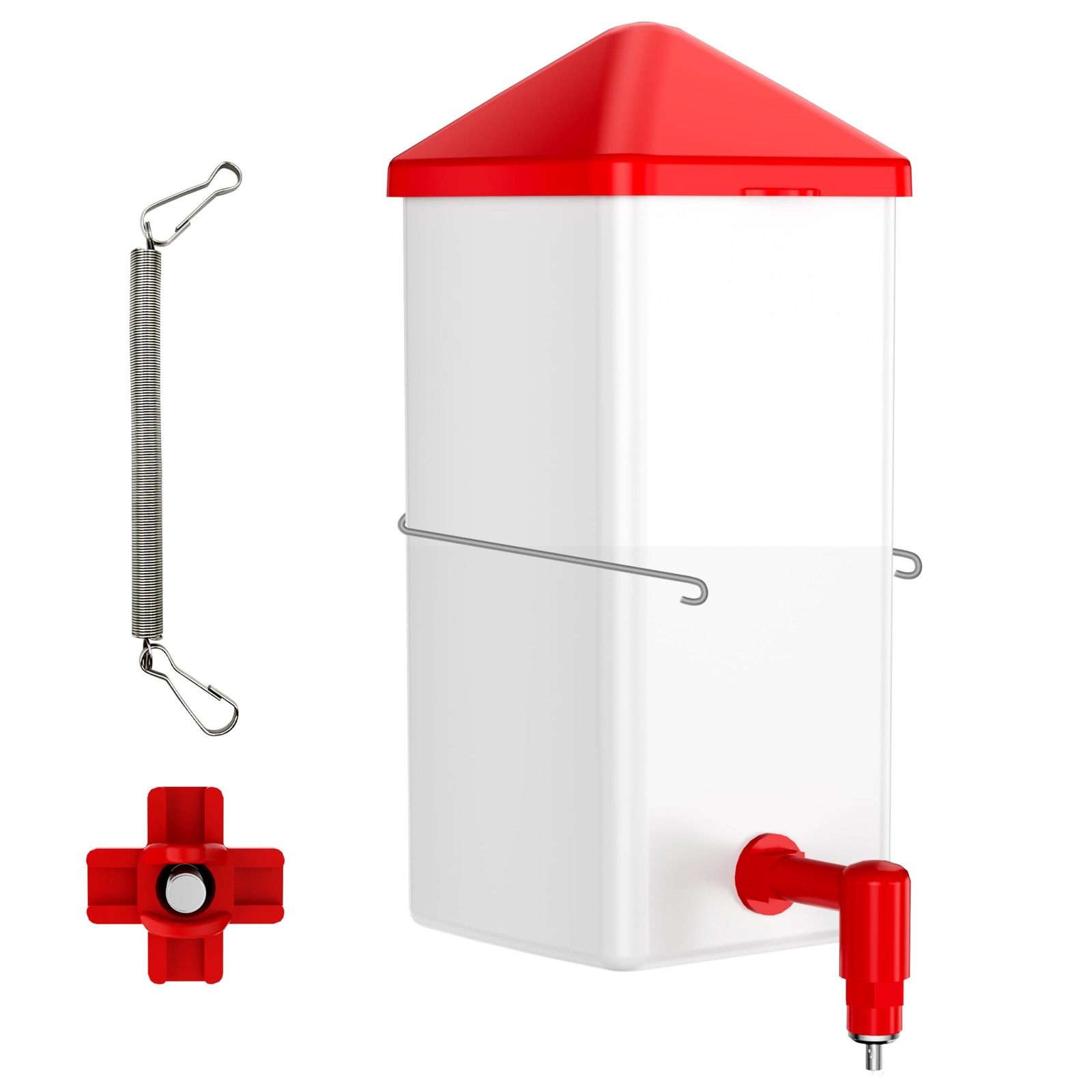 Baby Chick Waterer 0.26 Gal Versatile Horizontal Nipple Drinker Dispenser