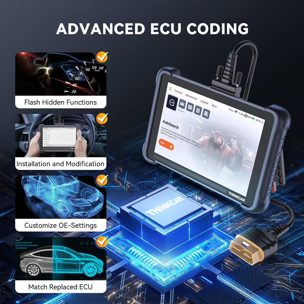ThinkScan 689 Car Auto OBD2 Diagnostic Device ALL System Reader Scanner Tool US