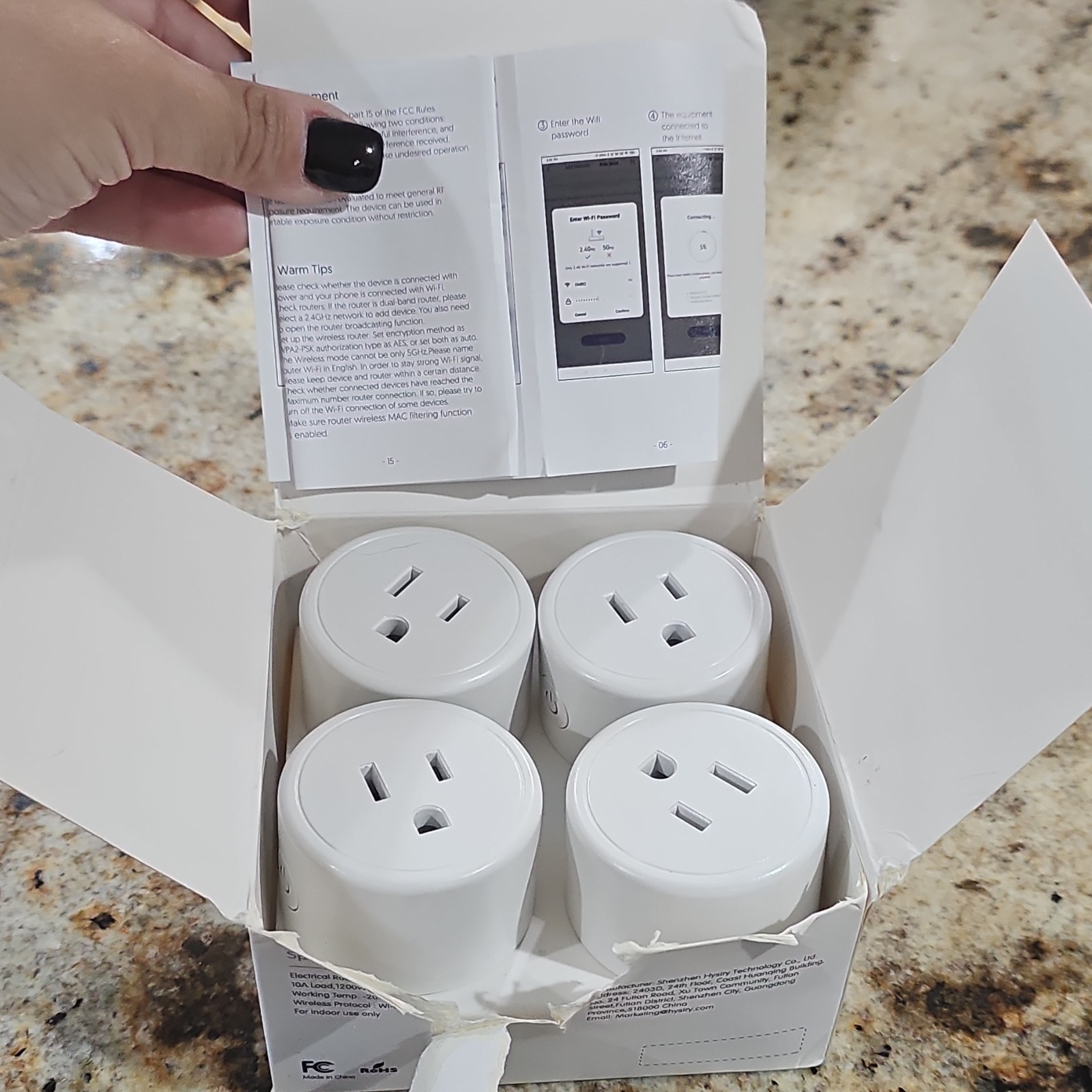 Smart Plug 4 Pack 10A Wi‑Fi App-Controlled, Works w/ Alexa & Google Assistant