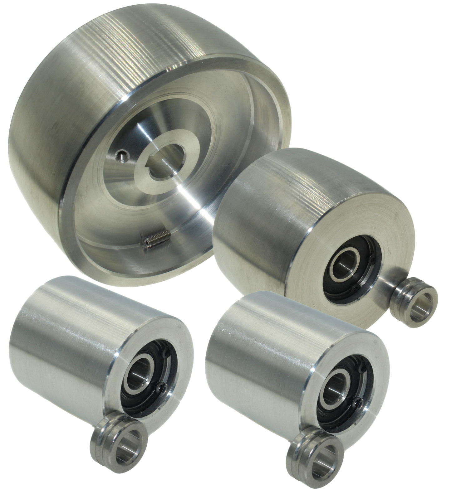 2x72" Belt Grinder wheels-5" Drive-19mm shaft, 3" Track-2" Idler-Hinge Bracket