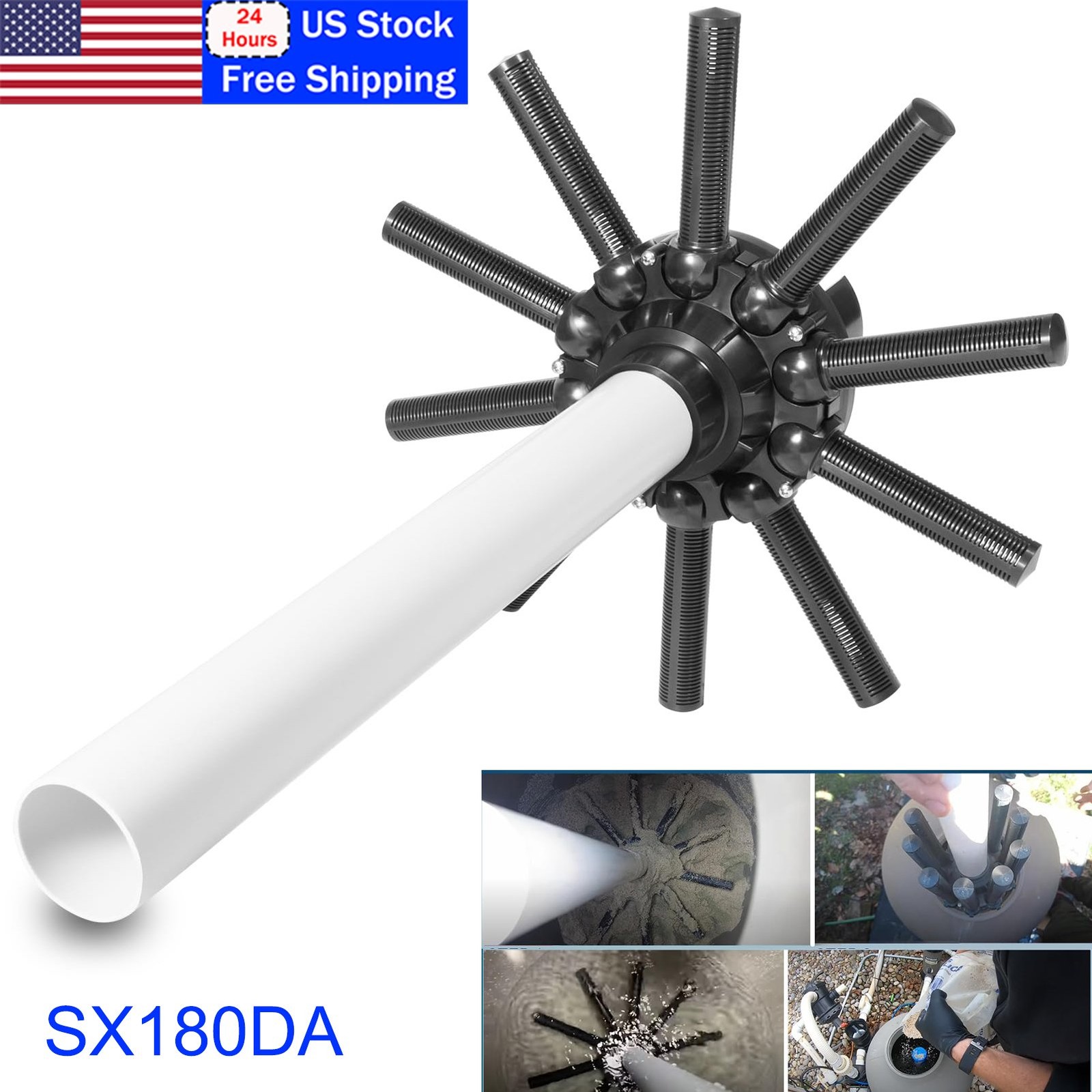 SX180DA Lateral Assembly with Center Pipe for Hayward Sand Filter Pro High-Rate
