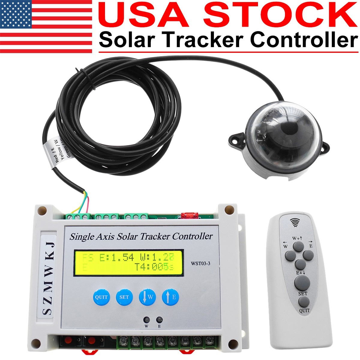 12V/24V Complete Electric Single Axis Solar Panel Tracking Tracker Controller IG