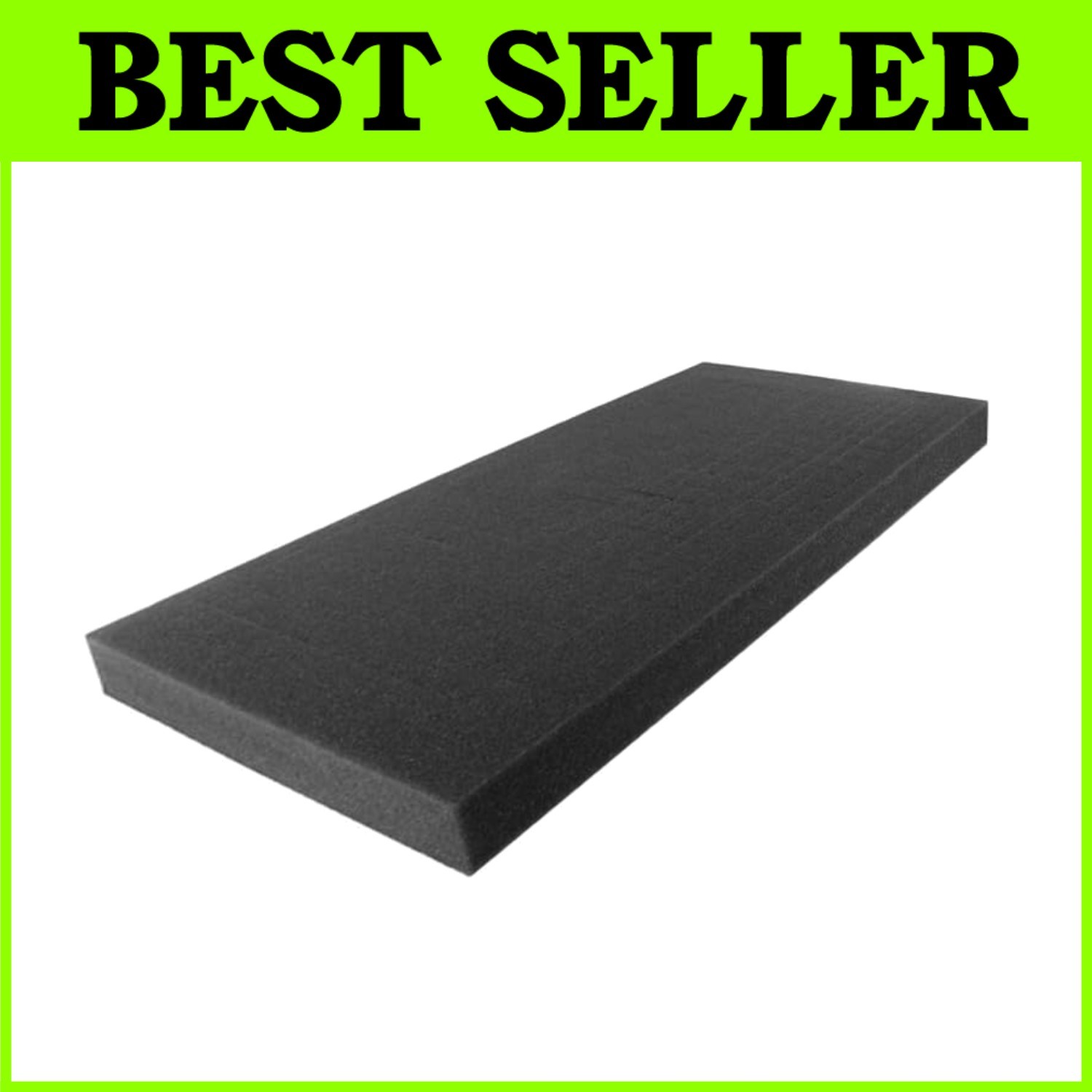 Seat Replacement Foam Padding - 2x24x72 Charcoal