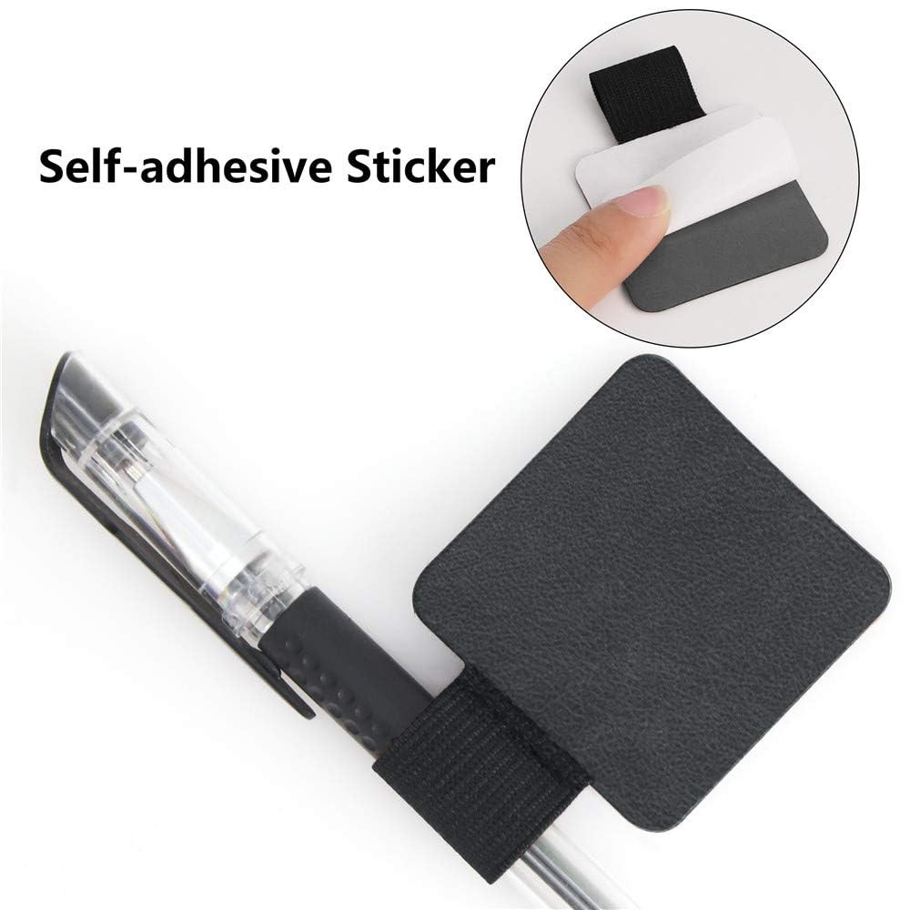 12 Pack Notebook Pen Loop Holder Self-Adhesive Pen Holder Pencil Holders Elastic