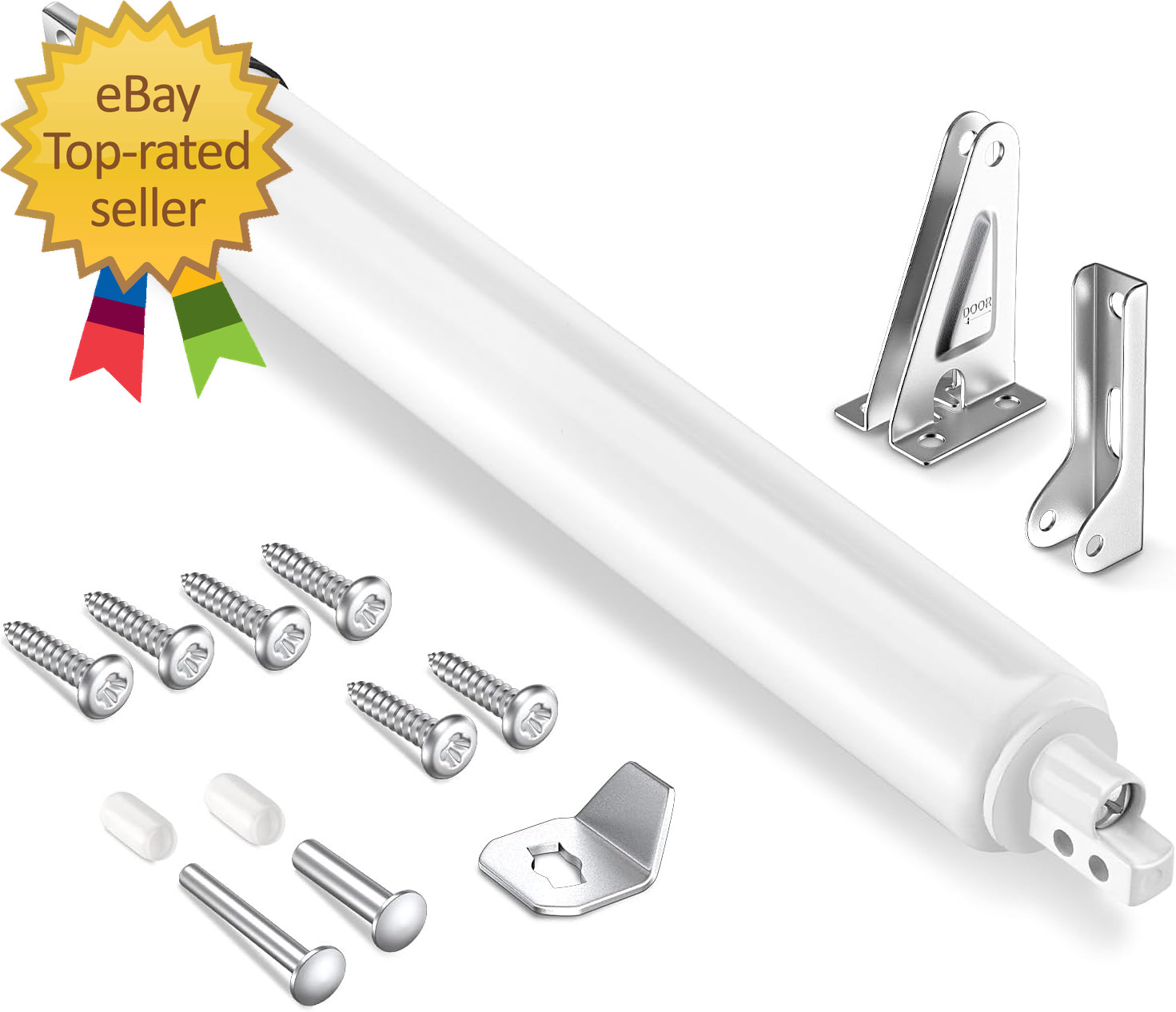 Pneumatic Screen Door Closer Adjustable Closing Speedwith Hold Open Feature