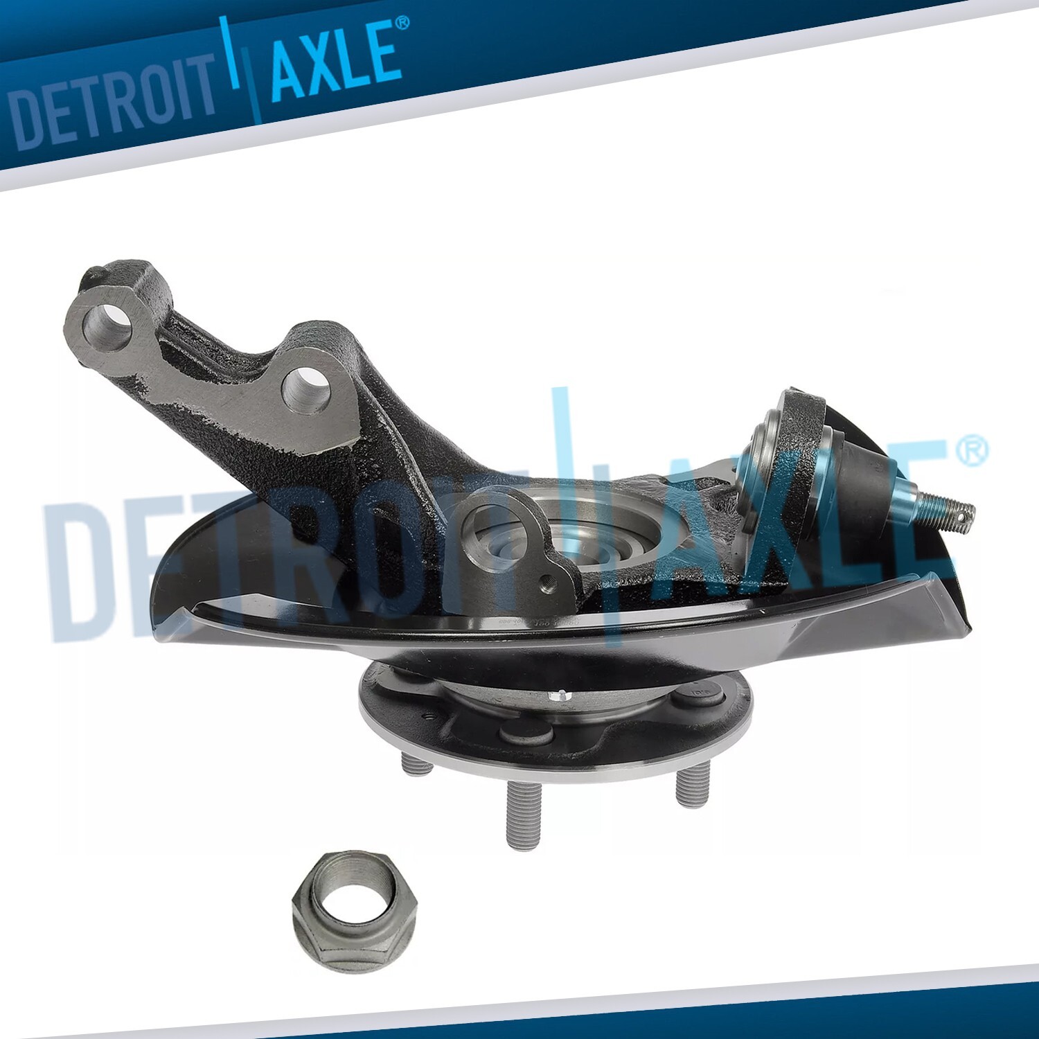 Front Right Steering Knuckle & Wheel Bearing Hub for 2003-2005 Honda Civic 1.7L