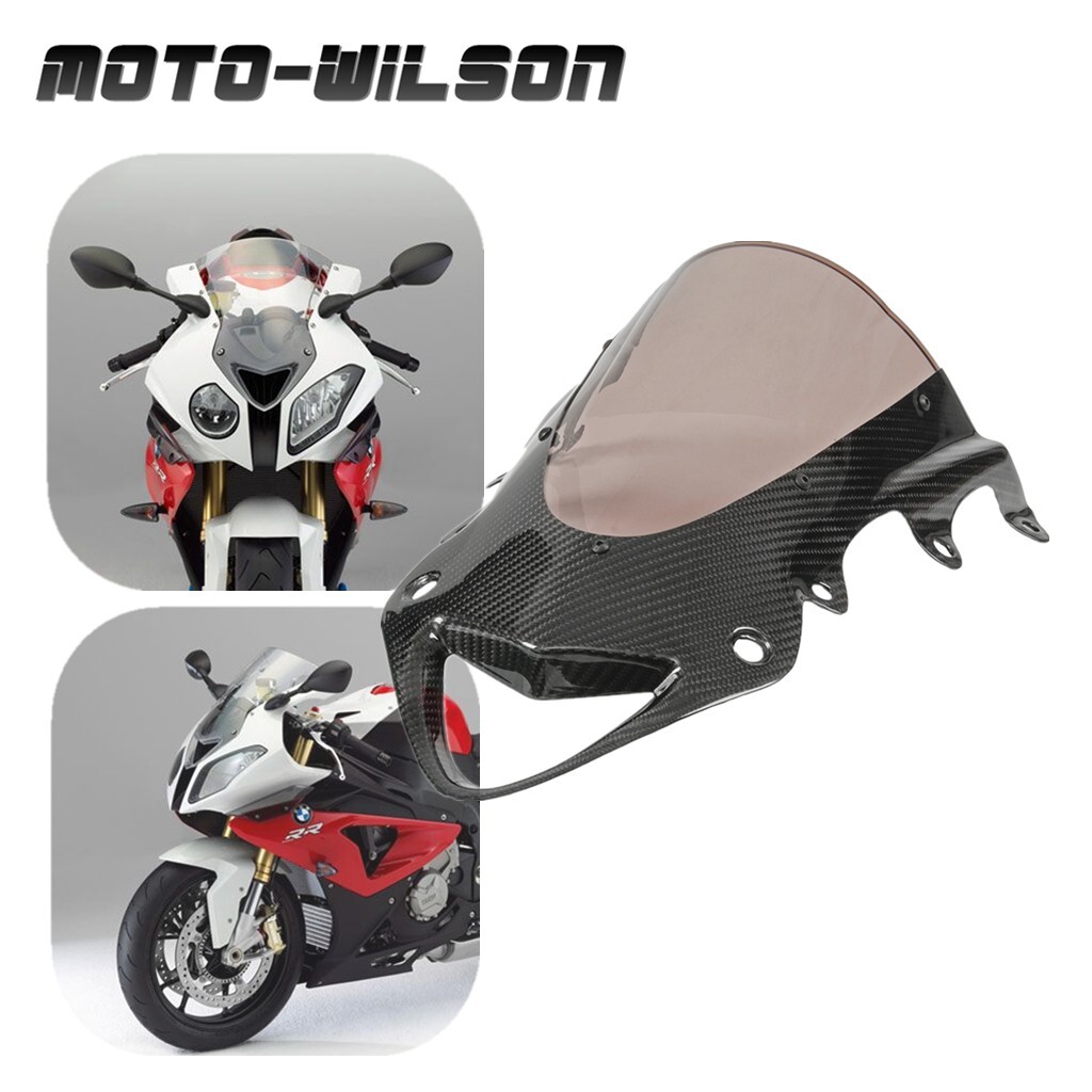 For BMW S1000RR 2009-2014 100% Real Carbon Fiber Windscreen Windshield Deflector