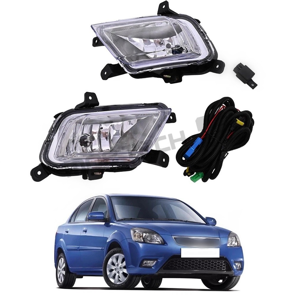 Pair For 2010 2011 2012 KIA RIO Front Bumper Driving Lamp Fog Lamp