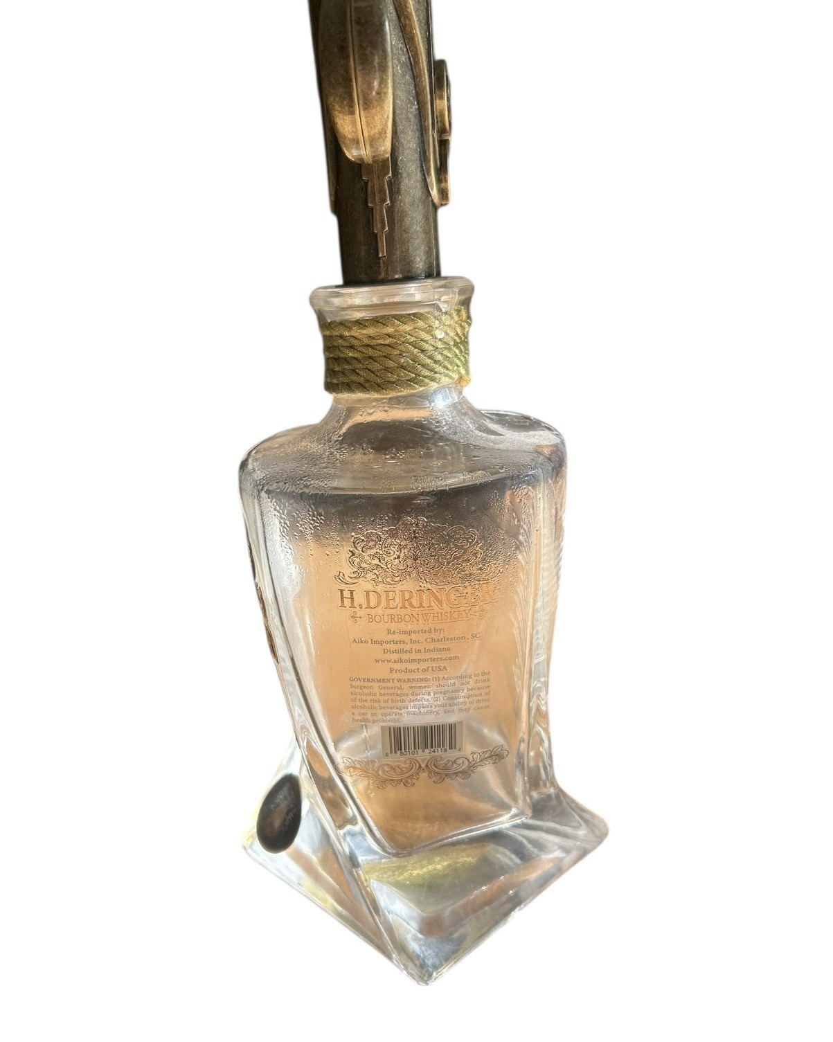 Empty H Deringer Bourbon Whiskey Bottle American Craftsmanship Limited Edition