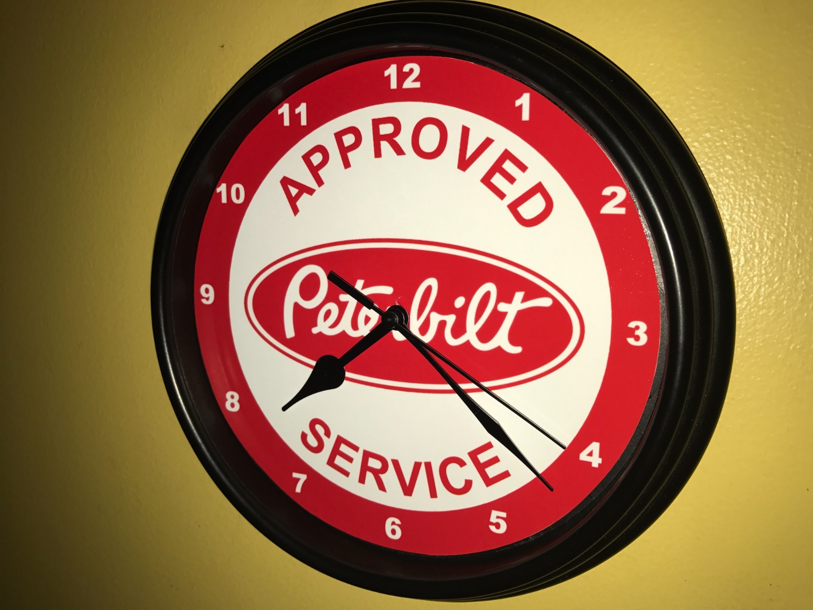 Peterbilt AppService Semi-Truck Rig Driver Man Cave Advertising Clock Sign