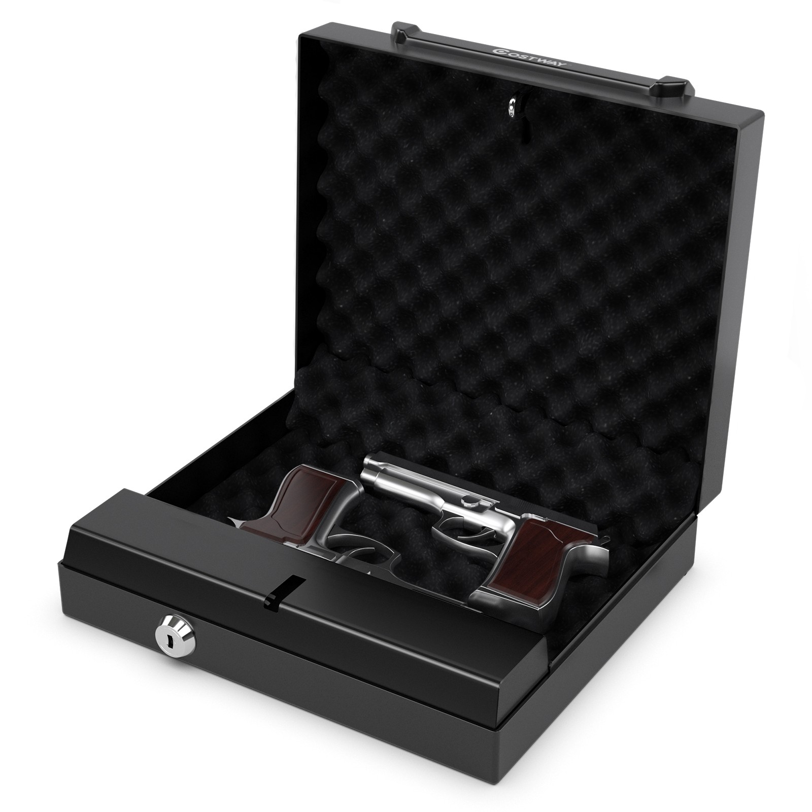 Costway Gun Security Safe Dual Firearm Safety Device Keypad Key Quick-Access