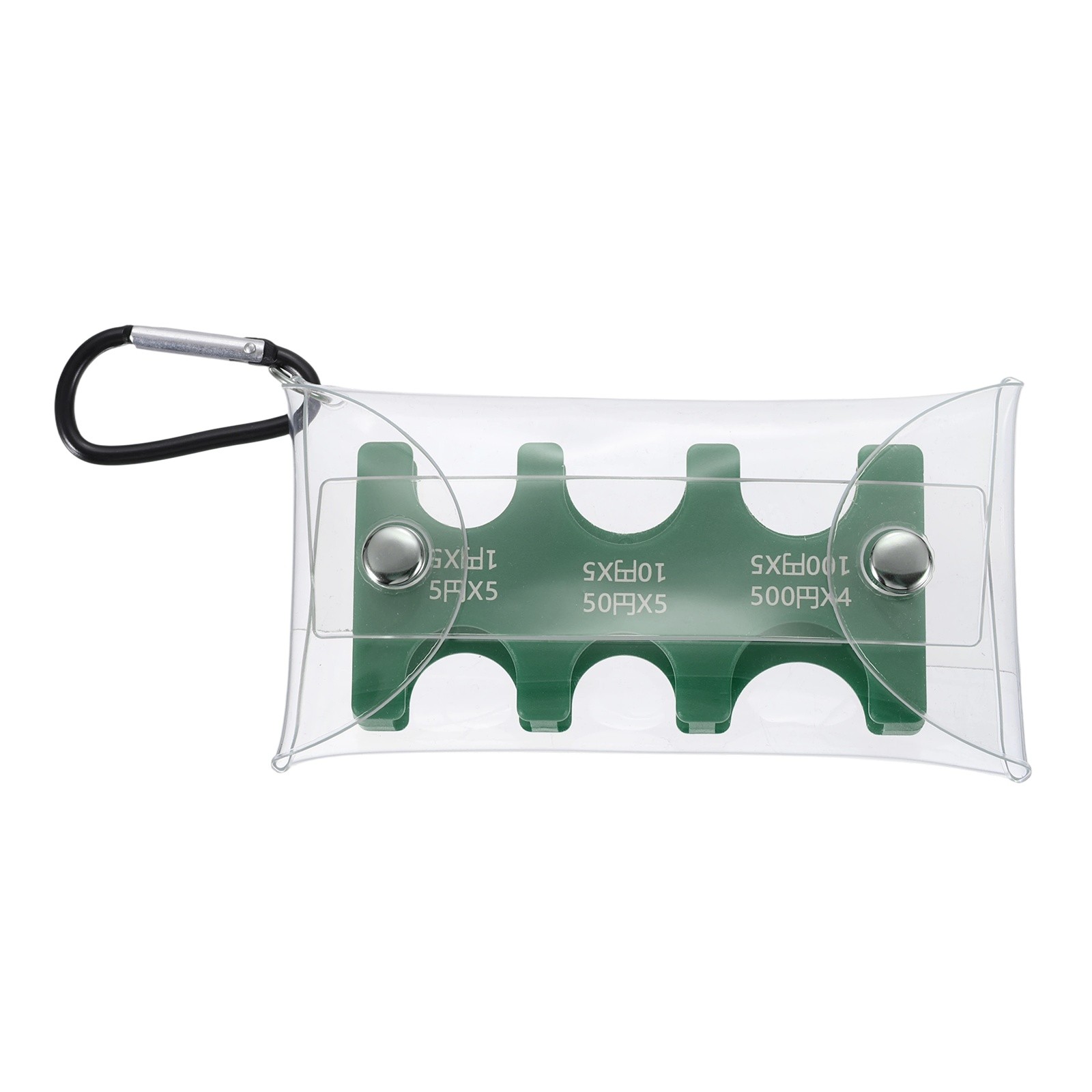 JPY Coin Holder with Coin Sorter 6 Slots and Bags Green