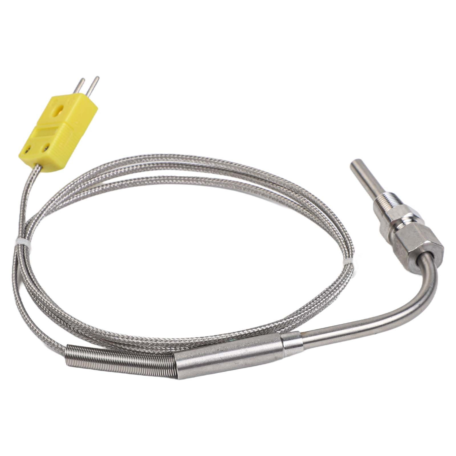1m EGT Temperature Sensor K-Type Exhaust Gas Probe Thermocouple 1/8-NPT Thread