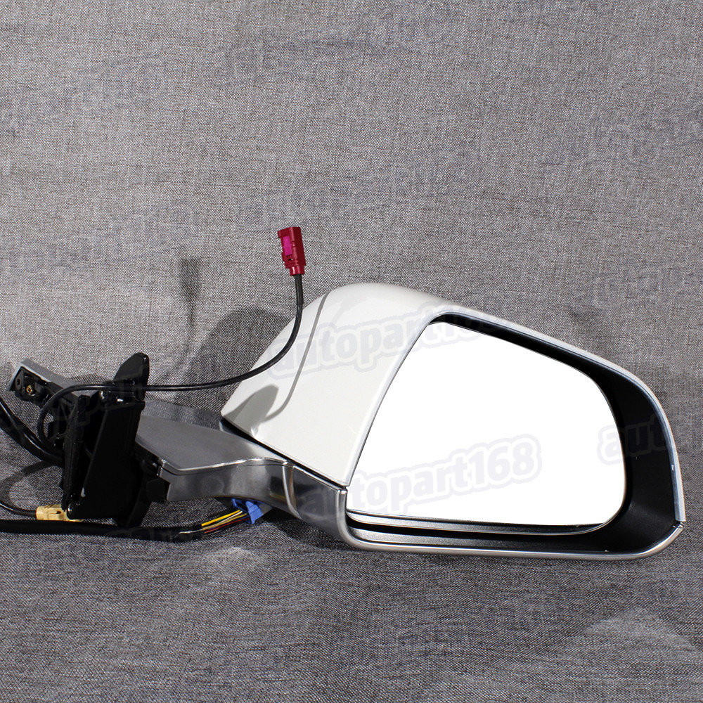 For Tesla 2017-2023 Model 3 13-Pins Heated White&Chrome Mirror Right Side